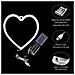 Lampada Led Al Neon A Forma Di Cuore Con Montaggio A Parete E Porta Usb-a - Foto miniatura 3