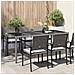 Tavolo da Pranzo da Giardino Grigio 190x90x75 cm Polyrattan - Foto miniatura 2
