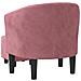 Poltrona Cabriolet con Poggiapiedi Rosa in Velluto - Foto miniatura 5
