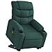 Poltrona Alzapersona Massaggiante Elettrica Verde Scuro Tessuto - Foto miniatura 3
