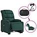 Poltrona Alzapersona Massaggiante Elettrica Verde Scuro Tessuto - Foto miniatura 6