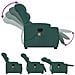 Poltrona Alzapersona Massaggiante Elettrica Verde Scuro Tessuto - Foto miniatura 7