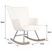 Sedia A Dondolo In Tessuto Bouclette Beige Kaira - Foto miniatura 2
