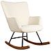 Sedia A Dondolo In Tessuto Bouclette Beige Kaira - Foto miniatura 1