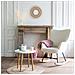 Sedia A Dondolo In Tessuto Bouclette Beige Kaira - Foto miniatura 3