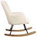 Sedia A Dondolo In Tessuto Bouclette Beige Kaira - Foto miniatura 4