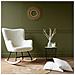 Sedia A Dondolo In Tessuto Bouclette Beige Kaira - Foto miniatura 6