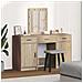 Tavolo da Trucco con cassetto 3 pcs Marrone 50 x 41 x 135 cm - Foto miniatura 2