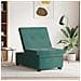 Divano Letto Verde scuro 67 x 194 x 38 cm Velluto - Foto miniatura 3