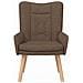 Sedia rilassante Marrone 63 x 67 x 94 cm Tessuto - Foto miniatura 4