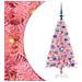Albero di Natale con 150 LED con supporto Rosa 120 cm PVC - Foto miniatura 1