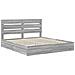 Letto con Contenitore con testiera Grigio Sonoma 180 x 200 cm - Foto miniatura 4