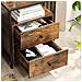 Comodino rustico marrone con cassetti in stile loft - Foto miniatura 2