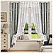 Set Di Tende Oscuranti Con Stampa Marmorizzata Argento Caldo 132x213cm - Blocco Luce Per Soggiorno E Camera Da Letto Silver+white - Foto miniatura 2