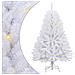 Albero di Natale artificiale Bianco 120 cm PVC e Metallo - Foto miniatura 1