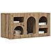 Mobile TV Rovere artigianale 80 x 35 x 40 cm Legno multistrato - Foto miniatura 3