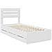 Struttura del letto Bianco 90 x 190 cm Legno Ingegnerizzato - Foto miniatura 4