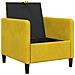 Divano con Storage Giallo 72 x 78 x 87 cm Poliestere - Foto miniatura 4