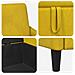 Divano con Storage Giallo 72 x 78 x 87 cm Poliestere - Foto miniatura 7