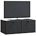 Mobile Porta TV da Muro Nero 78,5 x 41 x 30 cm - Foto miniatura 2