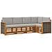 Set divano sezionale con cuscino 4 pcs Naturale e Grigio Chiaro - Foto miniatura 1