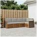 Set divano sezionale con cuscino 4 pcs Naturale e Grigio Chiaro - Foto miniatura 2