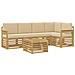 Set di divani da esterno 6 pcs Bianco e Beige 59 x 59 x 37 cm - Foto miniatura 1