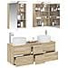 Set di mobili per il bagno 5 pcs Rovere Sonoma - Foto miniatura 3