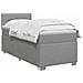 Letto con Box Spring, Materasso e LED Grigio Chiaro 90 x 200 cm - Foto miniatura 3