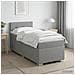Letto con Box Spring, Materasso e LED Grigio Chiaro 90 x 200 cm - Foto miniatura 4