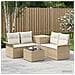 Set di divani 6 pz 4-Numero di posti Beige e Bianco Crema - Foto miniatura 3