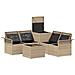 Set di divani 6 pz 4-Numero di posti Beige e Bianco Crema - Foto miniatura 8