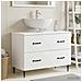 Armadio per Lavabo da Bagno HAARLEM Bianco 82 x 41 x 58,5 cm - Foto miniatura 2