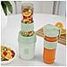 Mini Frullatore Per Smoothie, 2 Borracce Da 570 Ml Con Coperchi Da Viaggio, Portatile, 4 Lame In Acciaio Inossidabile, 300 W, Lavabile In Lavastoviglie, Verde - Foto miniatura 2