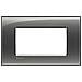 Placca   Living Light Fumo Di Londra Quadra 4 Posti Tecnopolimero Lna4804kf - Foto miniatura 3