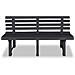 Panchina da Giardino 145,5 cm in Plastica Antracite - Foto miniatura 3