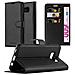 Custodia Compatibile Con Samsung Galaxy S8 Plus In Nero Carbone - Coperchio Protettiva Con Chiusura Magnetica, Funzione Stand E Tasca Per Le Carte - Foto miniatura 1