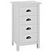 Credenza Hill Bianca 46x35x80 cm in Legno Massello di Pino - Foto miniatura 1