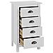 Credenza Hill Bianca 46x35x80 cm in Legno Massello di Pino - Foto miniatura 3