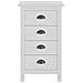 Credenza Hill Bianca 46x35x80 cm in Legno Massello di Pino - Foto miniatura 4