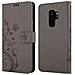 Custodia Compatibile Con Samsung Galaxy S9 Plus In Grigio Fiore - Coperchio Protettivo In Design Floreale Con Chiusura Magnetica, Funzione Stand E Slot Per Carte - Foto miniatura 10