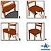 Set 6 Coprisedia Antimacchia Senza Schienale Made In Italy Mattone - Foto miniatura 6