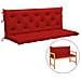 Cuscino per Panca Rosso 150x (50+50) x7cm in Tessuto Oxford - Foto miniatura 1