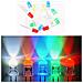 500pcs Led 5mm Diodi Light Emitting Diode Diodi Resistore Kit Diffusa 2pin Round Luce Di Testa Emitting Diodes Colori Assortiti Bianco Rosso Giallo Verde Blu Kit Box - Foto miniatura 3