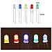 500pcs Led 5mm Diodi Light Emitting Diode Diodi Resistore Kit Diffusa 2pin Round Luce Di Testa Emitting Diodes Colori Assortiti Bianco Rosso Giallo Verde Blu Kit Box - Foto miniatura 2