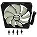 Silent 14 PWM, Computer case, Ventilatore, Nero, Bianco, CE, 140 x 140 x 25 mm - Foto miniatura 2
