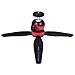 Mini Treppiede da Tavolo con Testa a Sfera per Fotocamere Altezza Max 14 cm Nero Rosso - Foto miniatura 1