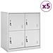 Armadietti Con Chiave 5 Pz Grigio Chiaro 90x45x92,5 Cm Acciaio - Foto miniatura 1