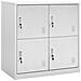 Armadietti Con Chiave 5 Pz Grigio Chiaro 90x45x92,5 Cm Acciaio - Foto miniatura 2
