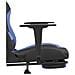 Sedia Da Gaming Con Poggiapiedi Nero E Blu In Tessuto - Foto miniatura 4
